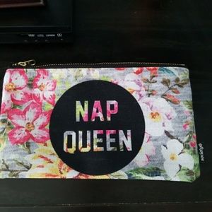 Nap Queen fabric clutch